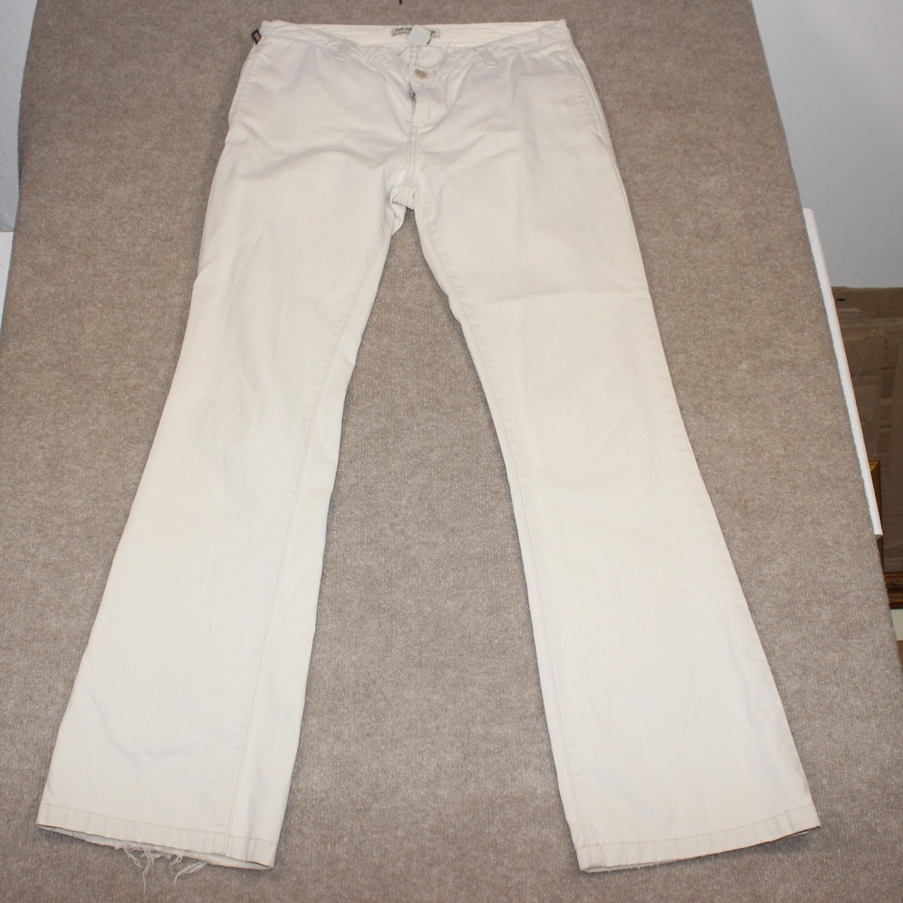 Polo Jeans Co Ralph Lauren Women 4 Cream Cotton Flare Leg Pants RN67437